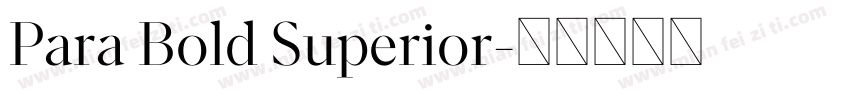 Para Bold Superior字体转换